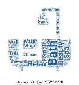 bathtub word cloud. tag cloud about bathtub