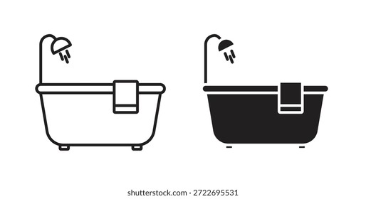 Bathtube icon isolated vector Illustration. Vector pictogram for web and app