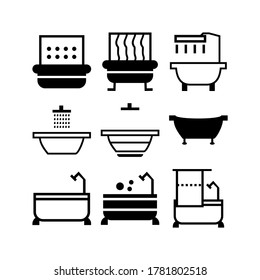 Bathtube icon or logo isolated sign symbol vector illustration - Collection of high quality black style vector icons
