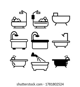 Bathtube icon or logo isolated sign symbol vector illustration - Collection of high quality black style vector icons
