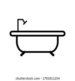 Bathtube icon or logo isolated sign symbol vector illustration - high quality black style vector icons
