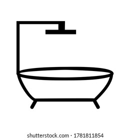Bathtube icon or logo isolated sign symbol vector illustration - high quality black style vector icons
