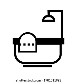 Bathtube icon or logo isolated sign symbol vector illustration - high quality black style vector icons
