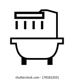 Bathtube icon or logo isolated sign symbol vector illustration - high quality black style vector icons
