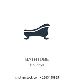 Bathtube icon vector. Trendy flat bathtube icon from holidays collection isolated on white background. Vector illustration can be used for web and mobile graphic design, logo, eps10