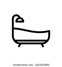 bathtube outline icon