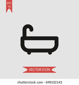 Bathtup vector icon, illustration symbol