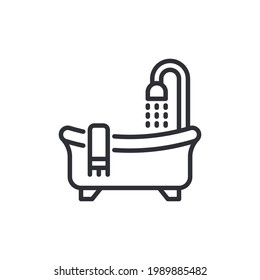 Vector de iconos de baño y ducha. Ilustración Gráfica vectorial del icono de baño. Símbolo de elemento de baño