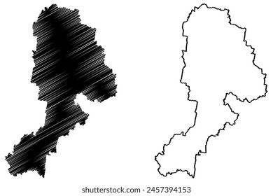Bathurst Regional Council (Commonwealth of Australia, New South Wales, NSW) map vector illustration, scribble sketch Bathurst map