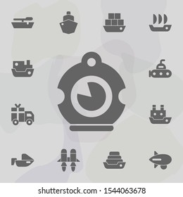 Bathyscaph, bathyscaphe, submarine icon. Simple set of transport icons. One of the collection for websites, web design, mobile app