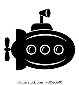 Bathyscaphe with horn icon. Simple illustration of bathyscaphe with horn vector icon for web.