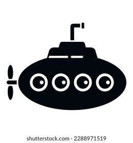 Bathyscaphe icon simple vector. Submarine ship. Cute vehicle