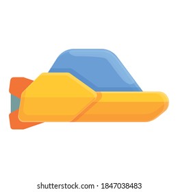 Bathyscaphe submarine icon. Cartoon of bathyscaphe submarine vector icon for web design isolated on white background
