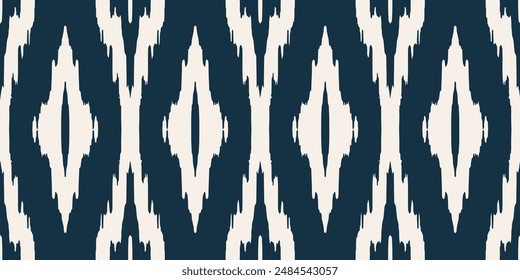 Batic blue white mesh diamond , Ethnicity botanical fashion colorful drawing beautiful textile ornamental ogee endless ornament seamless trendy endless pattern illustration stripe vector print 