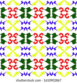 Batik Abstract Pattern Background Vector Colorful