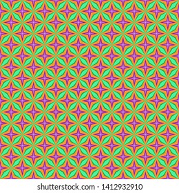 Batik Art Geometric Seamless Pattern
