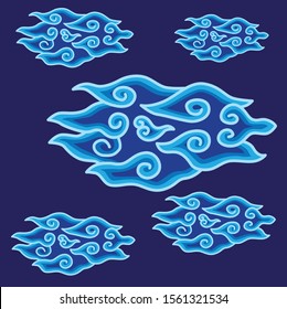Batik Art Mega Mendung Vector