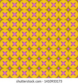 Batik Art Seamless Pattern Geometric Complementary Color
