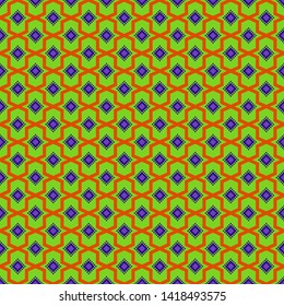 Batik Art Seamless Pattern Geometric