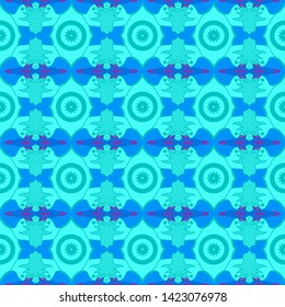 Batik Art Seamless Pattern Geometric Abstract Background