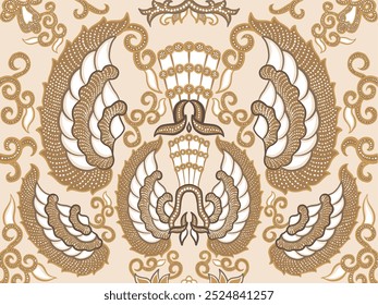 batik bacground vector from indonesia