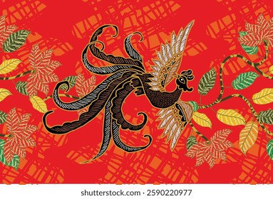 Batik Bird Motif with unique variations. Very beautiful batik motif from Indonesia
