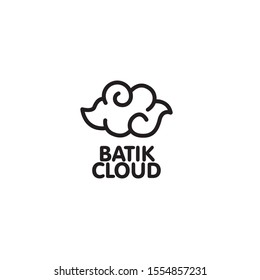 Batik and Cloud Logo or symbol