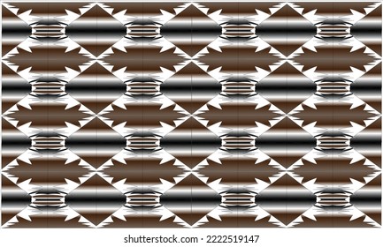 batik with dark brown, black and white abstract pattern