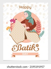 Batik Day Banner Background Design