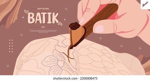 Batik Day Template Concept Illustration