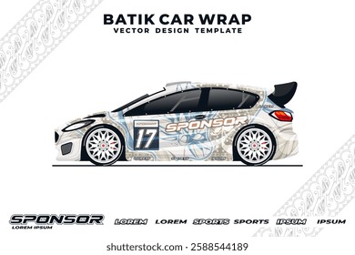 batik design car wrapping template 11