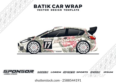 batik design car wrapping template 25