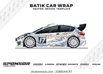 batik design car wrapping template 6