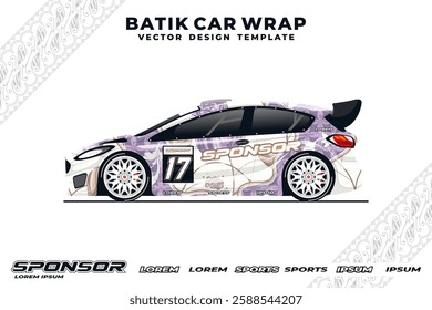 batik design car wrapping template 22