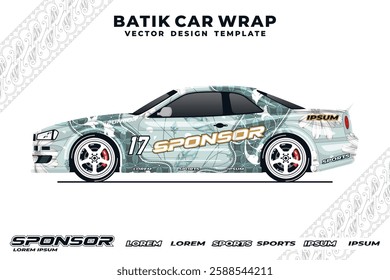 batik design car wrapping template 20