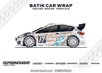batik design car wrapping template 8