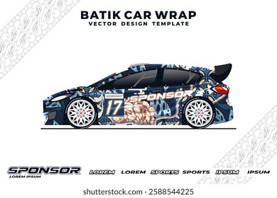 batik design car wrapping template 9