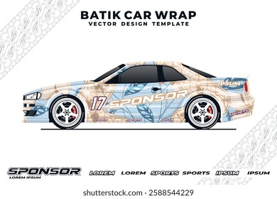 batik design car wrapping template 16