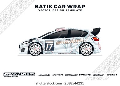 batik design car wrapping template 1