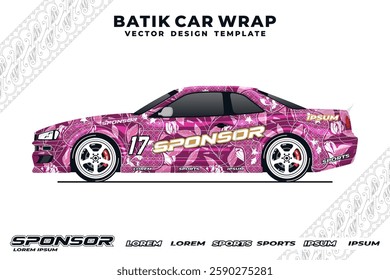 batik design car wrapping template 61