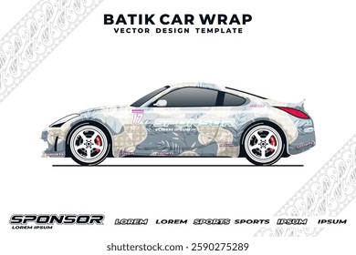batik design car wrapping template 55