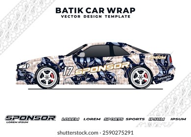 batik design car wrapping template 63