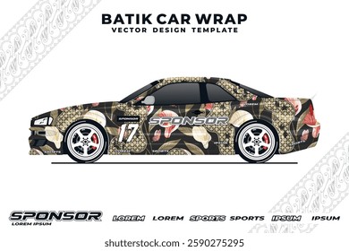 batik design car wrapping template 71