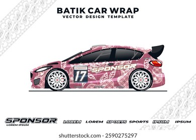 batik design car wrapping template 53