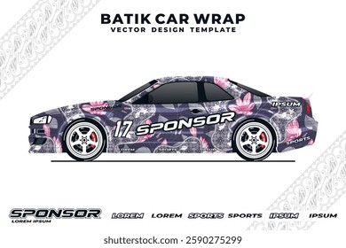 batik design car wrapping template 59