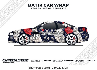 batik design car wrapping template 72