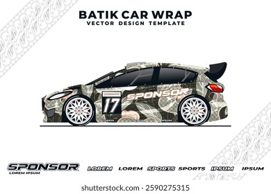 batik design car wrapping template 65