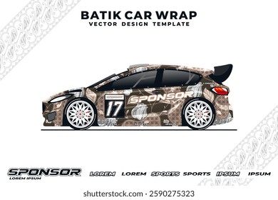batik design car wrapping template 62