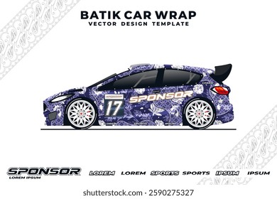 batik design car wrapping template 52