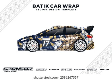 batik design car wrapping template 150